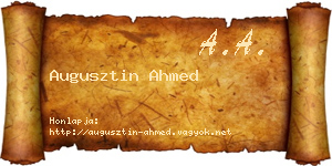 Augusztin Ahmed névjegykártya